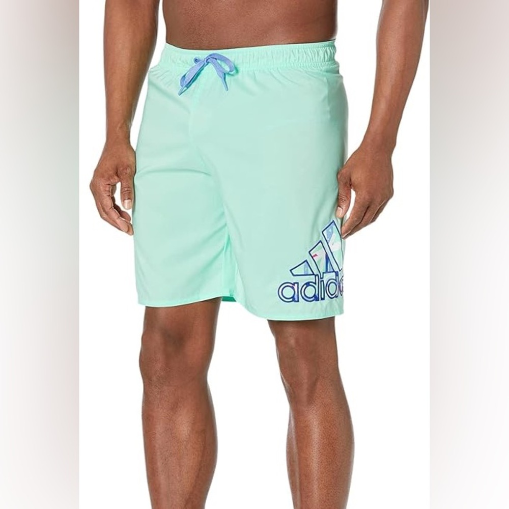 NWT Men’s XXL Adidas Swimsuit in Pulse Mint/Semi Lucid Blue - Picture 1 of 12